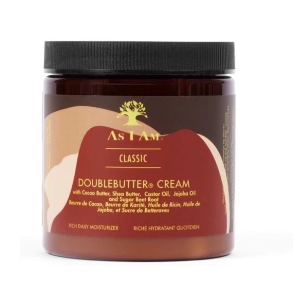 As I Am Double Butter Cream Daily Moisturizer For Shiny Curls Split Ends - 8 oz